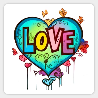 LGBTQ+ Gay Pride Month: Love No. 2 (Knock Out: Light Background) Sticker